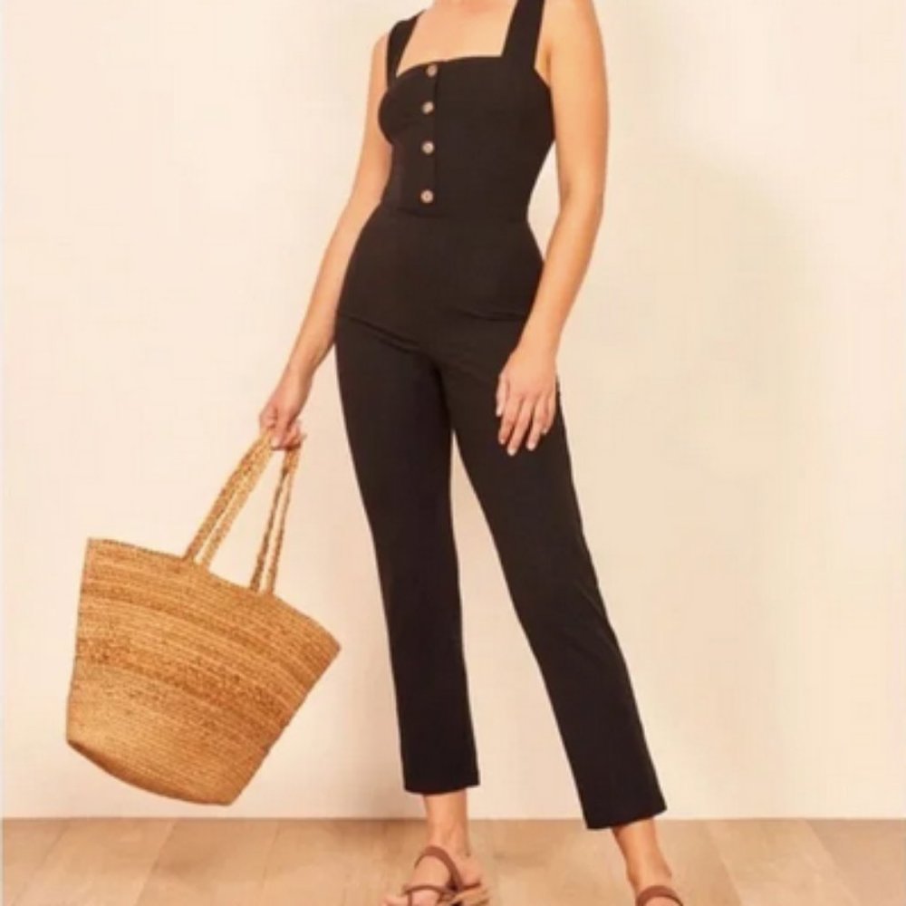 Reformation Ribbed Landry Jumpsuit